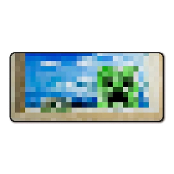 Pixel Art Gaming Mouse Pad, Creeper Inspired Design, Extended Desk Mat for Gamers