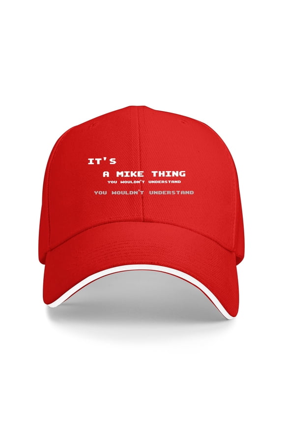 Pixel Art Mike Thing Adjustable Cap - Casual Outdoor Sun Hat for All Seasons, Fitted Design
