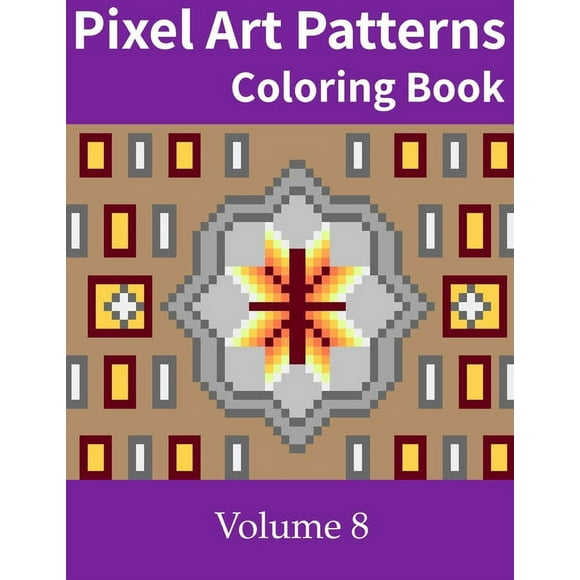 Pixel Art Patterns Coloring Book 8 (Paperback)