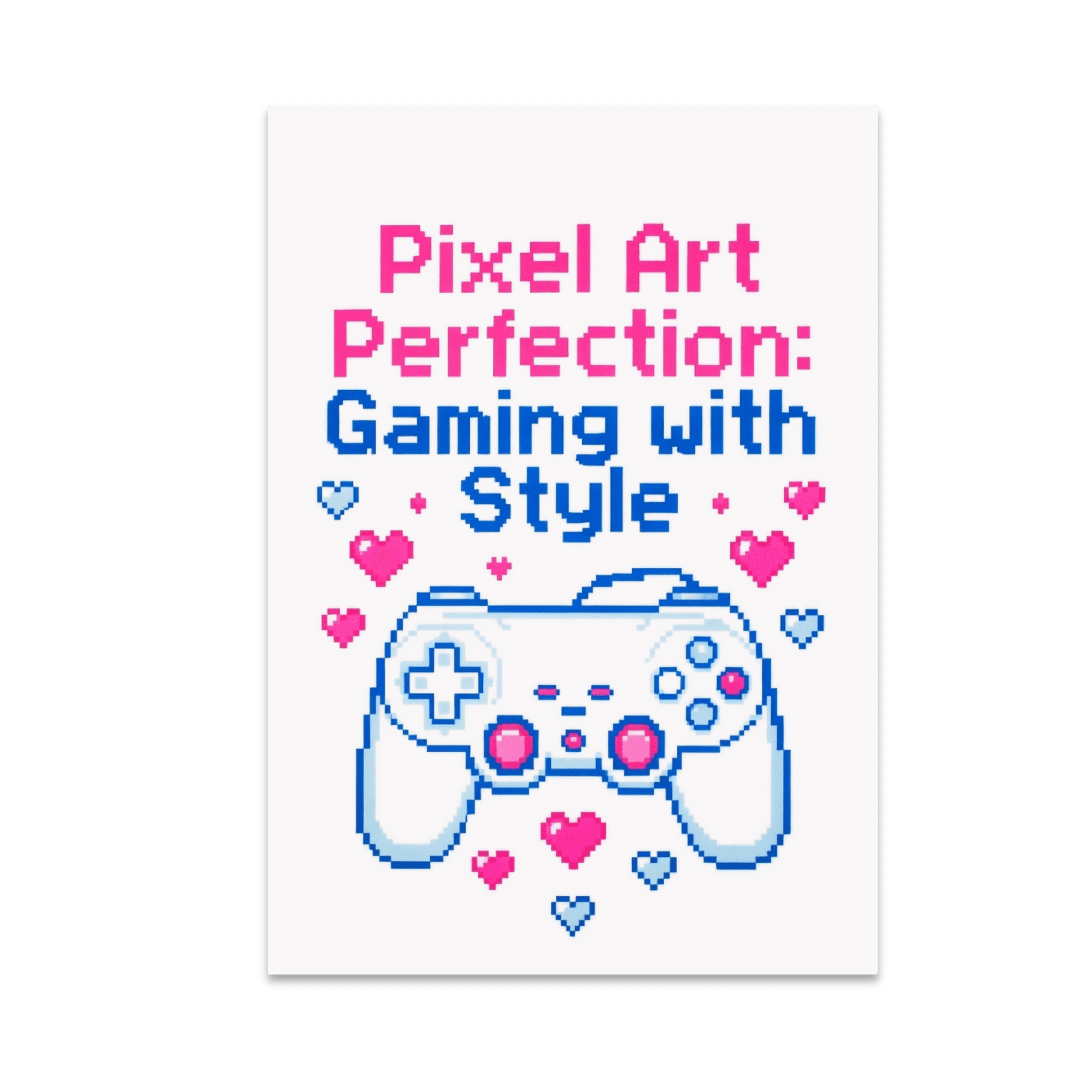 Pixel Art Perfection Gaming Decor - Gamer Enthusiast - 13x19 Poster ...