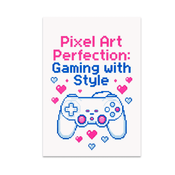 Pixel Art Perfection Gaming Decor - Gamer Enthusiast - 13x19 Poster Print