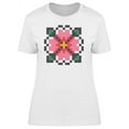 thumbnail image 1 of Pixel Art Pink Flower Tee Women's -Image by Shutterstock, 1 of 2