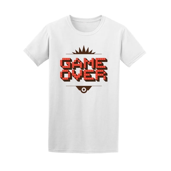 Pixel-Art Retro Game Over Quote Tee Men's -Image by Shutterstock