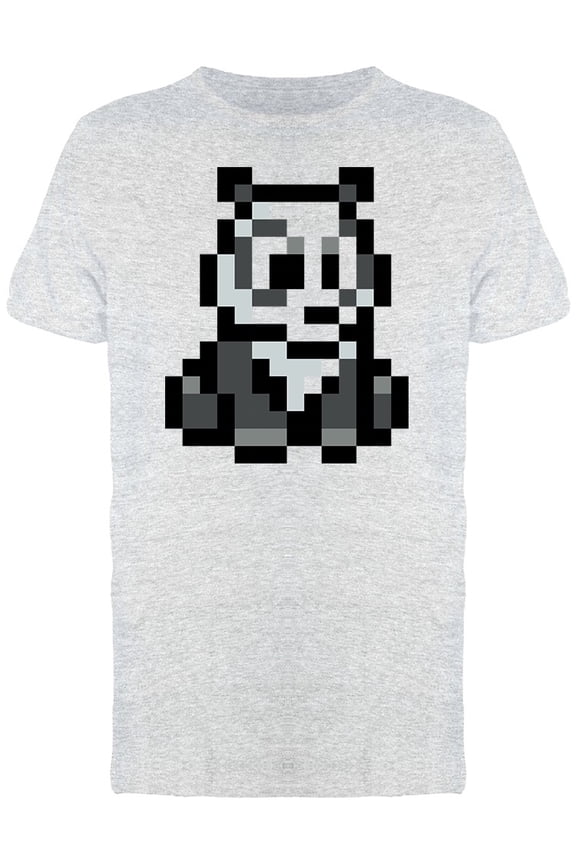 Pixel Art Sitting Panda Tee Men's -Image by Shutterstock