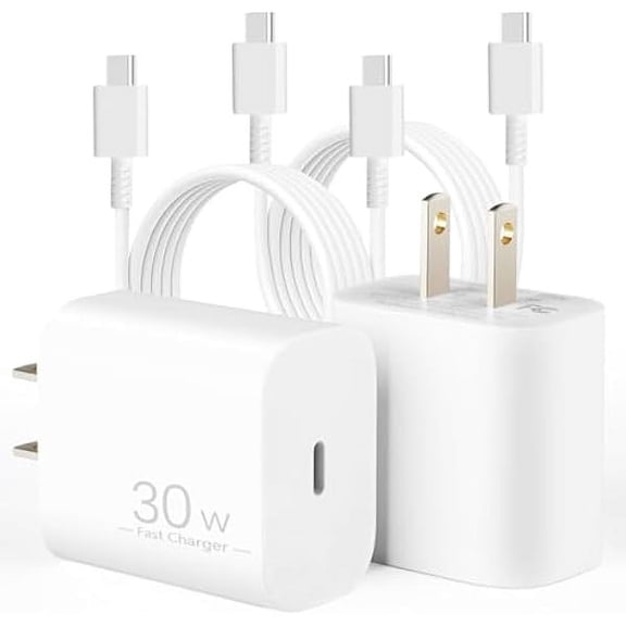 Pixel Charger for Google Pixel 9 pro xl/8/8a/7/7 Pro/6a/6,2Pack 30W USB C Charger for Samsung Galaxy A14/S21,USB C Charger Block with 6.6ft Cable(PD30W)