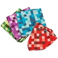 thumbnail image 1 of Pixel Checker Bandanas - Party Wear - 12 Pieces, 1 of 1