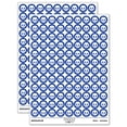 thumbnail image 1 of Pixel Digital Skull 200+ Round Stickers - Dark Blue - Matte Finish - 0.50" Size, 1 of 3