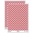 thumbnail image 1 of Pixel Digital Skull 200+ Round Stickers - Red - Gloss Finish - 0.50" Size, 1 of 3