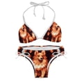 thumbnail image 1 of Pixel Dog Chic Bikini Set with Detachable Sponge & Adjustable Strap | 2-Pack for Versatile Swim Suit Looks, 1 of 6