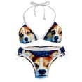 thumbnail image 1 of Pixel Dog Detachable Sponge Adjustable Strap Bikini Set Two-Pack Beachwear Scene Swimsuit, 1 of 6