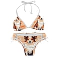 thumbnail image 1 of Pixel Dog Detachable Sponge Adjustable Strap Bikini Set Two-Pack - Ideal for Beach & Pool Parties, 1 of 6