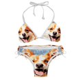thumbnail image 1 of Pixel Dog Detachable Sponge Adjustable Strap Bikini Set Two-Pack for Various Scenes, 1 of 6