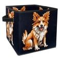 thumbnail image 1 of Pixel Dog Foldable Storage Baskets with Handle, 10.8"x10.5"x10.6" Cube Organizer - Large Capacity Storage Bin Cubes, 1 of 6