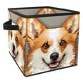 thumbnail image 1 of Pixel Dog Foldable Toy Box Cube Organizer with Handle, 10.8"x10.5"x10.6", Large Capacity Toy Storage Bin, 1 of 6