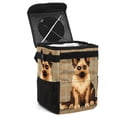 thumbnail image 1 of Pixel Dog Mini Car Trash Can with Foldable Lid, Leak-proof Design and Hanging Storage Bag for Auto - Car Trash Can, 1 of 1