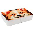 thumbnail image 1 of Pixel Dog PU Leather Bracelet Holder Jewelry Box Stand Necklace Organizer with Removable Compartment Portable Case, 1 of 6