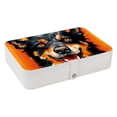 thumbnail image 1 of Pixel Dog Portable PU Leather Earring Holder Storage Box Display Case with Removable Compartment, 1 of 6