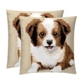 thumbnail image 1 of Pixel Dog Set of 2 Velvet Throw Pillow Covers Inserts for Bed Pillow, Decorative Pillows - 16x16 18x18 20x20 Inches with Unique Patterns for Various Occasions, 1 of 6