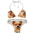thumbnail image 1 of Pixel Dog Swim Wear Detachable Sponge Adjustable Strap Bikini Set Two-Pack for Multiple Scenes, 1 of 6