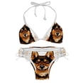thumbnail image 1 of Pixel Dog Swimsuit Women Bikini Set with Detachable Sponge & Adjustable Strap, Two-Pack Ideal for Beach & Pool Parties, 1 of 6