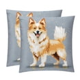 thumbnail image 1 of Pixel Dog Throw Pillow Inserts Set Covers of 2 Decorative Velvet Throw Pillows with Unique Patterns - 16x16, 18x18, 20x20 Inches for Home Decor and Gifts, 1 of 6