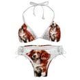 thumbnail image 1 of Pixel Dog Women's Bikini Set with Detachable Sponge, Adjustable Strap | 2-Pack, Beachwear, Poolside, Swimsuit., 1 of 6