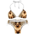 thumbnail image 1 of Pixel Dog Women's Bikini Set with Detachable Sponge and Adjustable Strap, Two-Pack, Ideal for Swimming and Beachwear, 1 of 6