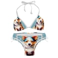 thumbnail image 1 of Pixel Dog Women's Swimsuit Bikini Set with Detachable Sponge, Adjustable Strap, Two-Pack - Ideal for Beach, Pool, Swim Parties, 1 of 6