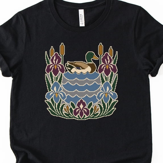Pixel Duck Iris Pond 8 Bit Retro Game Graphic T Shirt Bella - Walmart.com