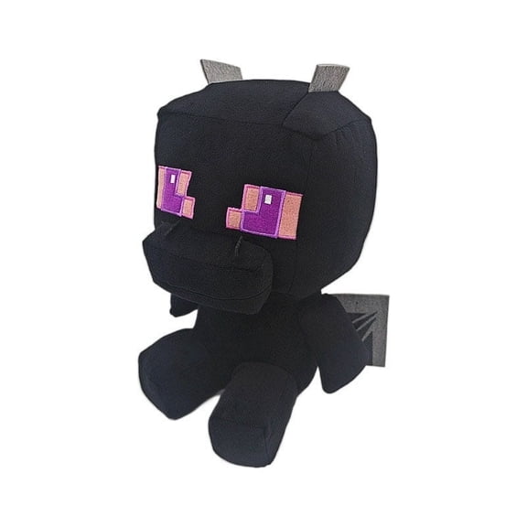 Pixel Ender Dragon Block Plush Toy - 10.2" Soft Sandbox End Creature Stuffed Doll with Purple Eyes, Horns & Wings - Washable Stress Relief Buddy for Gamers, Teens & Adults