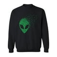 thumbnail image 1 of Pixel Fading Alien Sweatshirt Men -Image by Shutterstock, Male Medium, 1 of 4