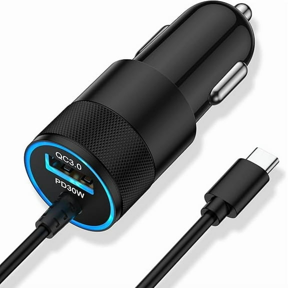 Pixel Fast Car Charger Adapter for Google Pixel 10, 9a, 9, 10 9 Pro XL Fold, 8 7 6 Pro 5 4 3 2 XL 8a 7a 6a, iPhone 16, USB C Vehicle Phone Auto Automobile Plug with Type C 3.1 Ft Cable Cord Charging