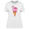 thumbnail image 1 of Pixel Flamingo Ice Cream T-Shirt Women -Image by Shutterstock, Female Large, 1 of 2