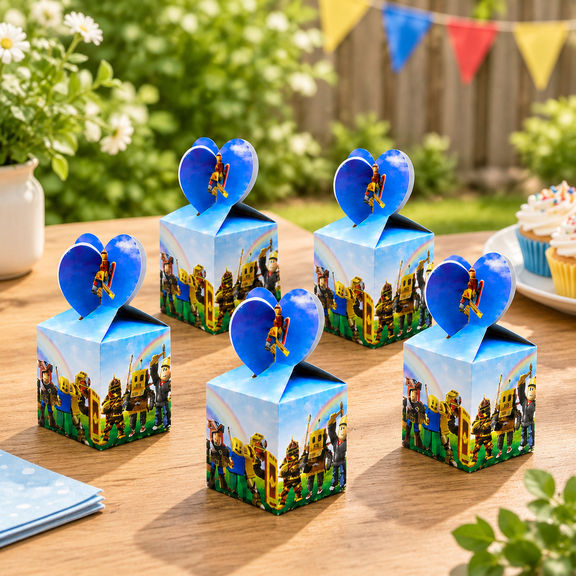 Pixel Game Themed 12-Pack Gift Boxes For Birthday And Gaming Party Favors