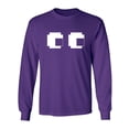 thumbnail image 1 of Pixel Ghost Eyes Adult Long Sleeve T-shirt, 1 of 3