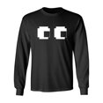 thumbnail image 1 of Pixel Ghost Eyes Adult Long Sleeve T-shirt, 1 of 3