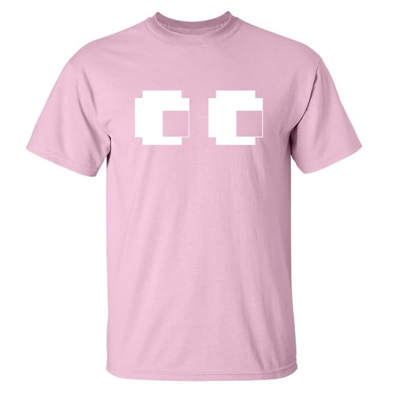 Pixel Ghost Eyes Adult Short Sleeve T-shirt