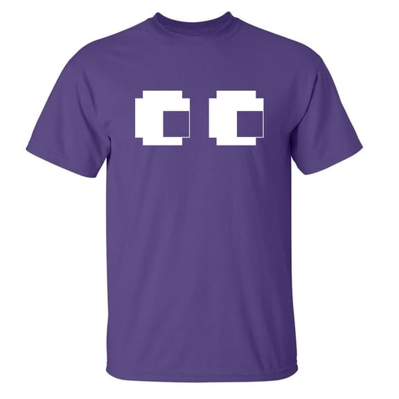 Pixel Ghost Eyes Adult Short Sleeve T-shirt