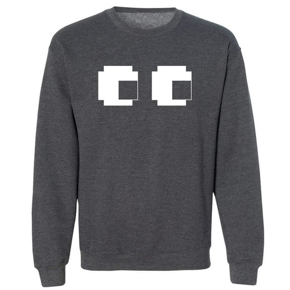 Pixel Ghost Eyes Crewneck Sweatshirt