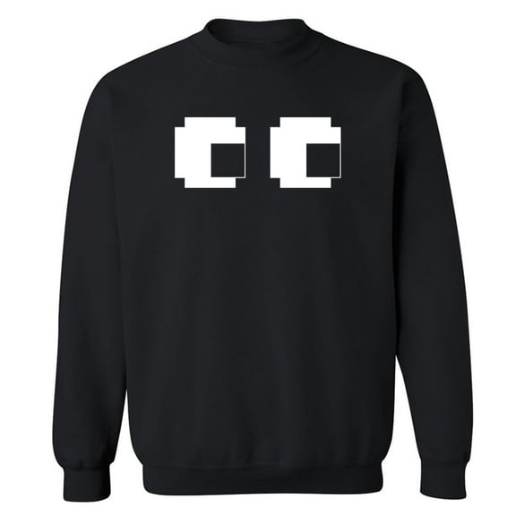 Pixel Ghost Eyes Crewneck Sweatshirt