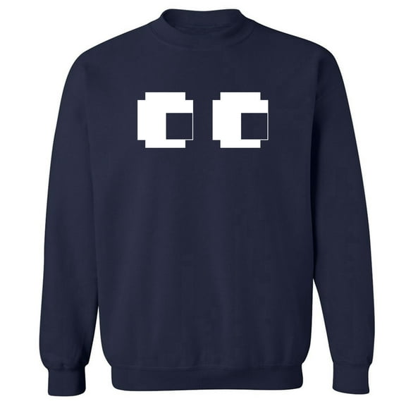 Pixel Ghost Eyes Crewneck Sweatshirt