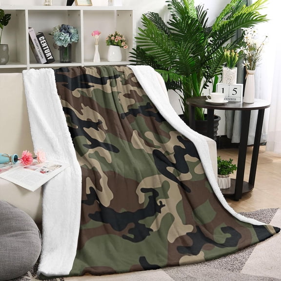 Pixel Gray Camo Digital Pattern Blanket,Comfortable Soft Flannel Throw Blanket,All Season,Warm Lightweight Blankets for Sofa Bed Couch Living Room Chair,60"x80"