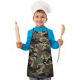thumbnail image 1 of Pixel Gray Camo Digital Pattern Kids Aprons for Girls and Boys,Adjustable Neck Strap Toddler Aprons for Kids Cooking Baking, 1 of 6