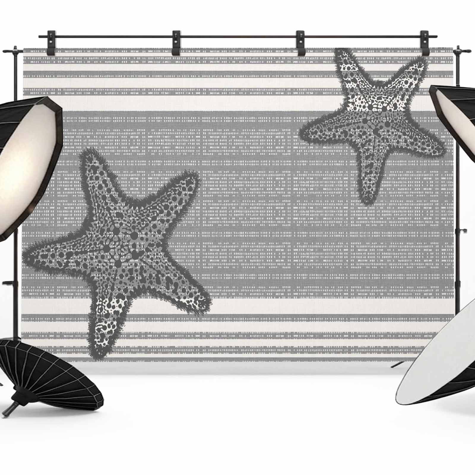 Pixel Grey Star Photography Backdrop 12x8FT, Modern Abstract Nautical ...