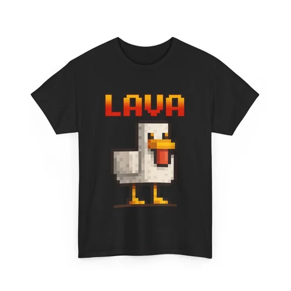 Pixel Lava Chicken Retro Gaming Pixel Art Gamer Video Game Unisex T-Shirt, S-5XL