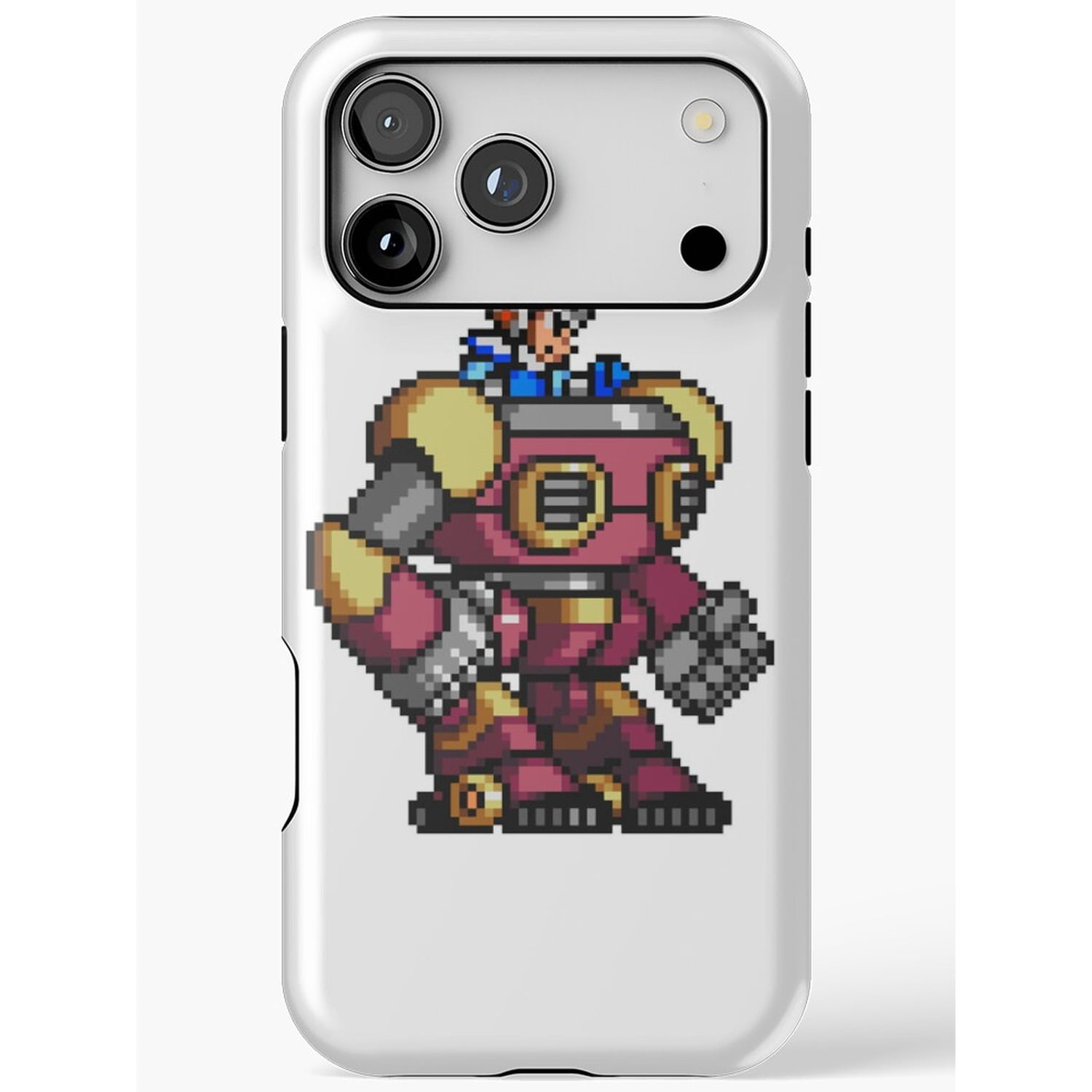Pixel Mech Pilot Burgundy and Gold Tough Phone Case for Select Apple ...