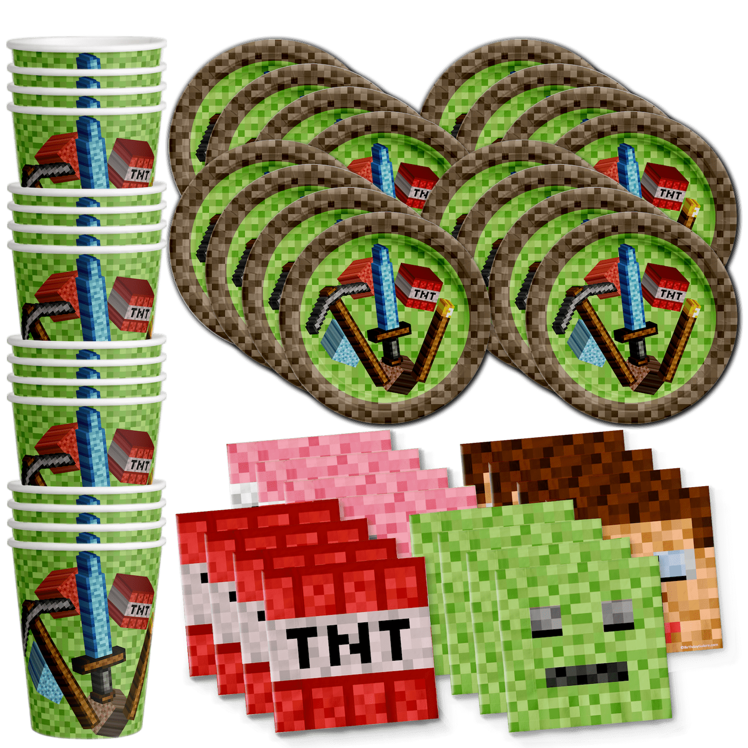 Fort nite Party Supplies SE33 - Battle Gamer Birthday - Fortnight  Video Game Party Decorations, Disposable Tableware Set Includes Plates  Napkins Cups