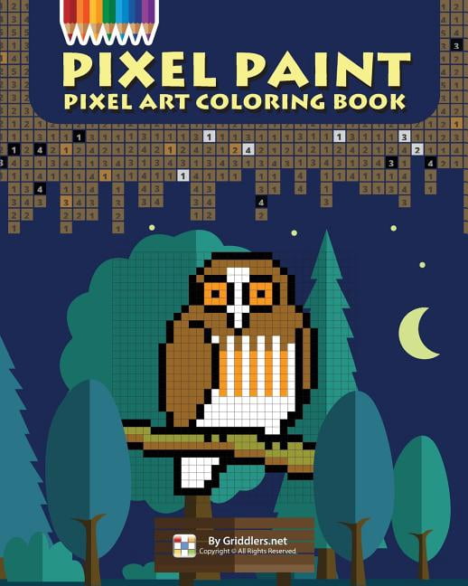 Pixel Paint: Pixel Art Coloring Book, (Paperback) - Walmart.com