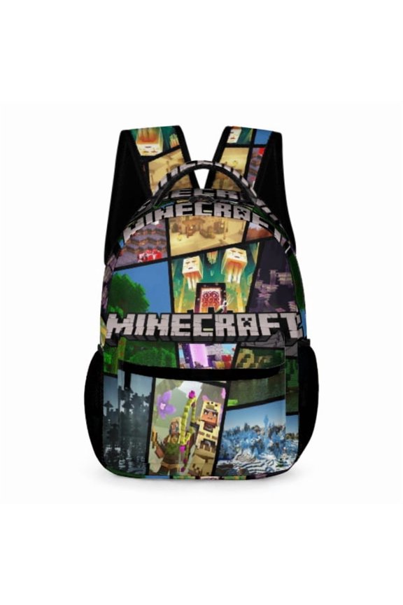 Pixel All Over Print Casual Backpack, Large Capacity Water Resistant Oxford Daypack with Adjustable Breathable Shoulder Straps for Daily Travel School Work Outdoor