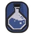 thumbnail image 1 of Pixel RPG Potion Health Mana Bottle Applique Multi-Color Embroidered Hook & Loop Patch - 3.5 Inch Large, 1 of 5